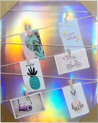 Holografski okvir za fotografije 40 × 50 cm z vrvico in sponkami