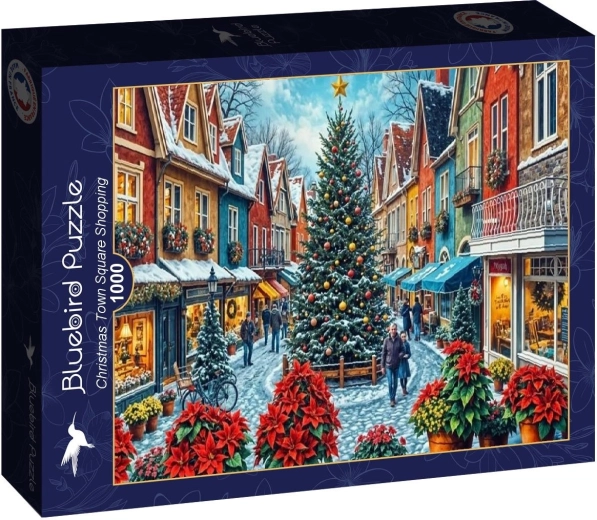 Bluebird puzzle Božični nakupi na trgu 1000 kosov
