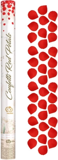 Pnevmatični konfeti rdeči rožni cvetni listi iz tekstila