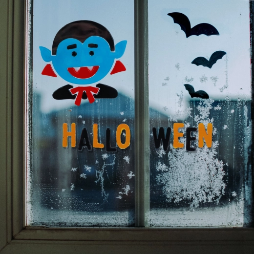 Gelska dekoracija za okno Halloween – 1 kos