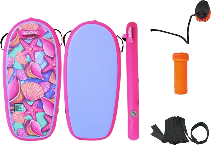 Napenljivi bodyboard FunWater 110 cm – rožnat