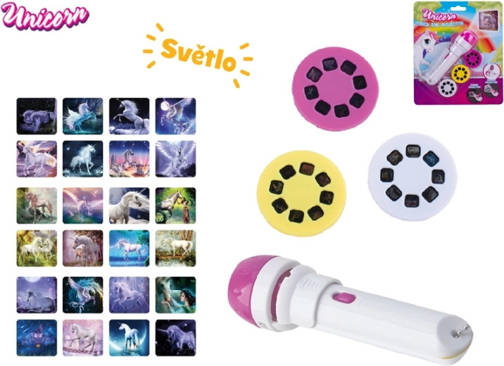 Enorog projektorska svetilka z motivi enorogov