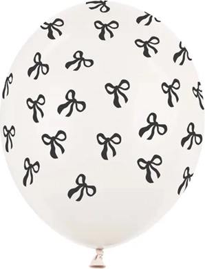 Baloni Kokardki pastelni off-white 30 cm, 6 kosov