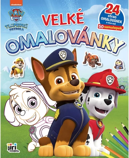 Velika pobarvanka Tačke na patrulji z nalepkami
