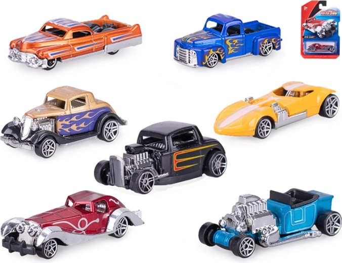 Kovinski dirkalni avtomobilček 8 cm z prostim tekom