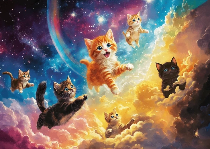 Sestavljanka Vesoljske mačke 500 kosov TREFL