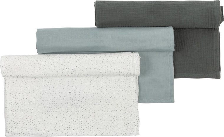 Nattou muslinaste plenice 3 kosi 65 × 65 cm