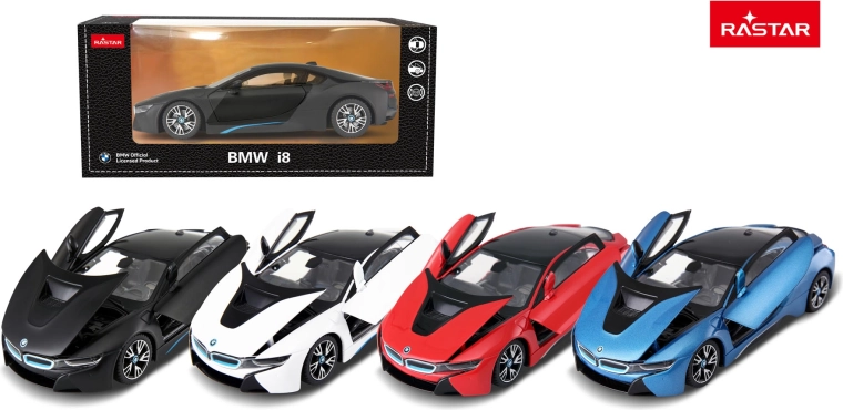 Kovinski model avtomobila Rastar BMW i8 1:24 bel - 1 kos