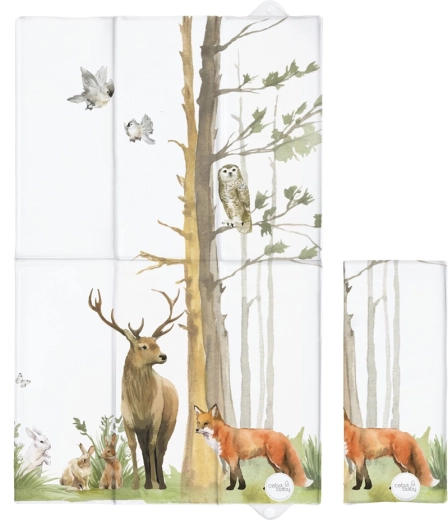 Ceba Baby potovalna previjalna podloga Basic Woodland 80 × 50 cm