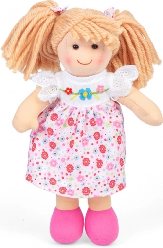 Bigjigs Toys bombažna punčka Georgia 25 cm