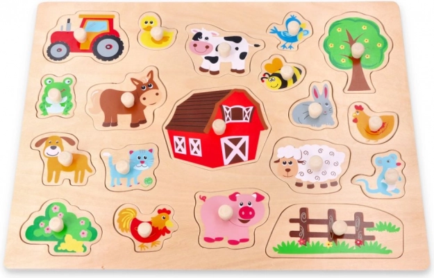 Velika lesena vstavljanka – kmetija