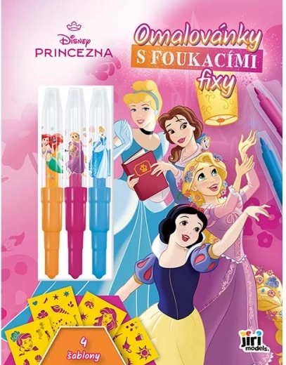 Disneyjeve princese – pobarvanka s pihalnimi flomastri