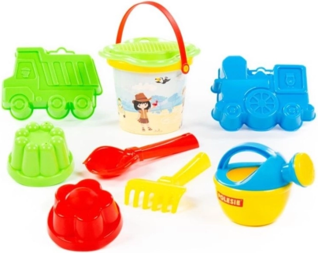 Komplet za pesek z vedrom in cvetličnim sitom (8 delov)
