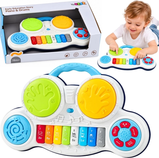 Interaktivni otroški klavirček z bobnički in zvoki živali