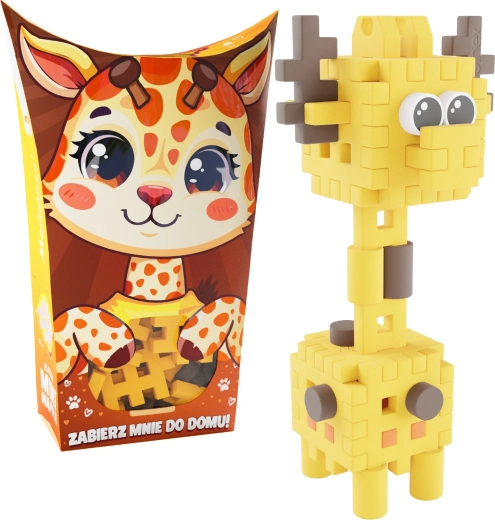 Konstrukcijski set Mini Waffle Pocket Pets – Žirafa