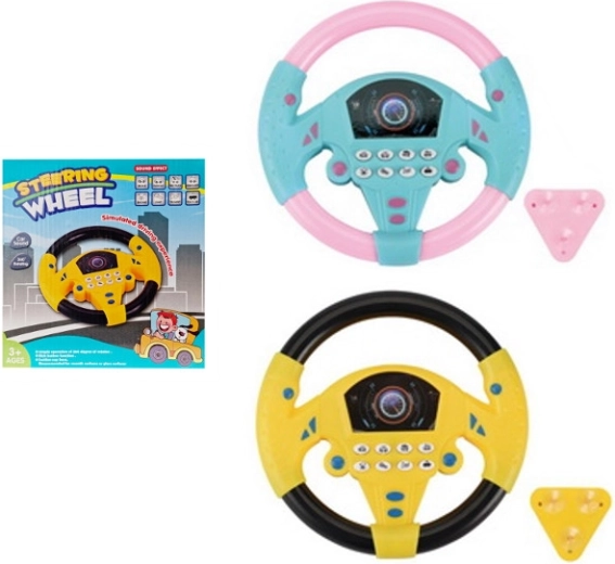 Otroški volan s funkcijskimi gumbi na baterije