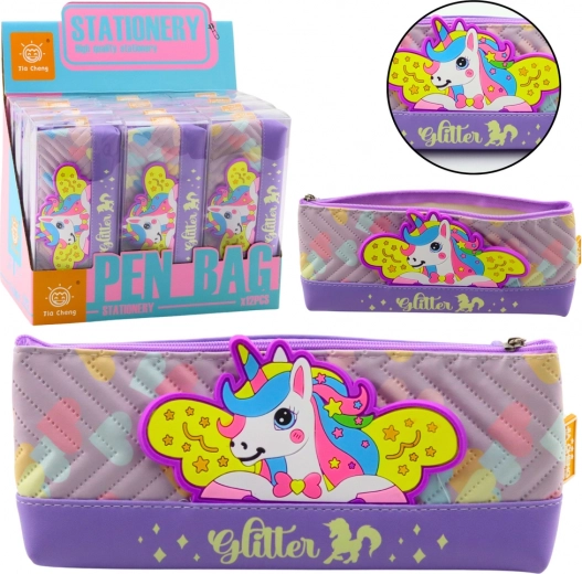 Vijoličen Preklop z Enorogom 20 x 8,5 cm