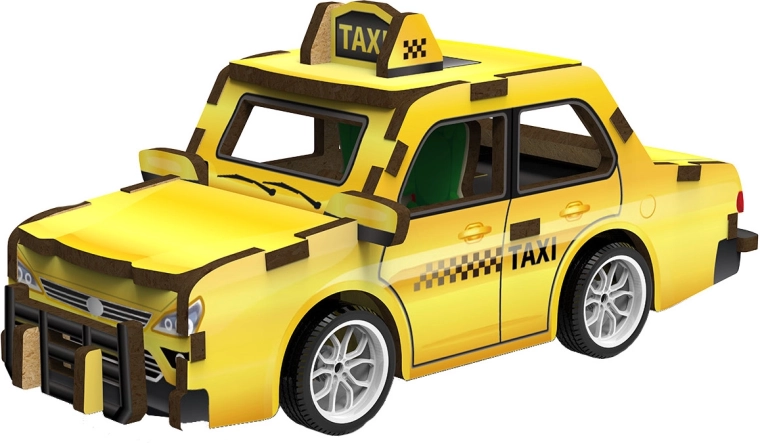 2Kids Toys 3D lesena sestavljanka taxi