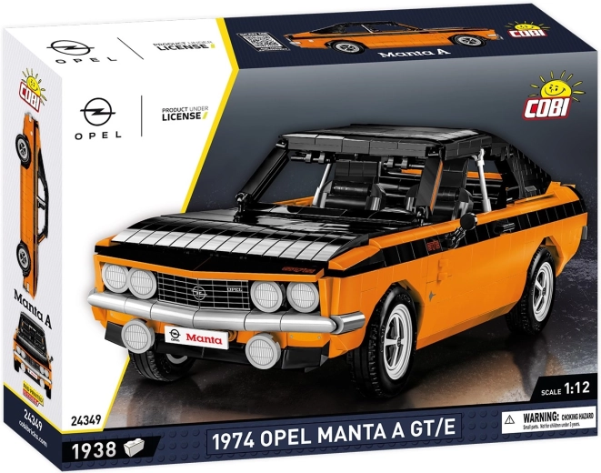 Cobi Opel Manta A GT/E 1974 avtomobilski gradbeni komplet v merilu 1:12 (1938 delov)