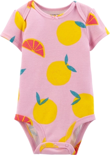 CARTER'S otroški bodi s kratkimi rokavi Purple Lemon za deklice – NB/ vel. S 56
