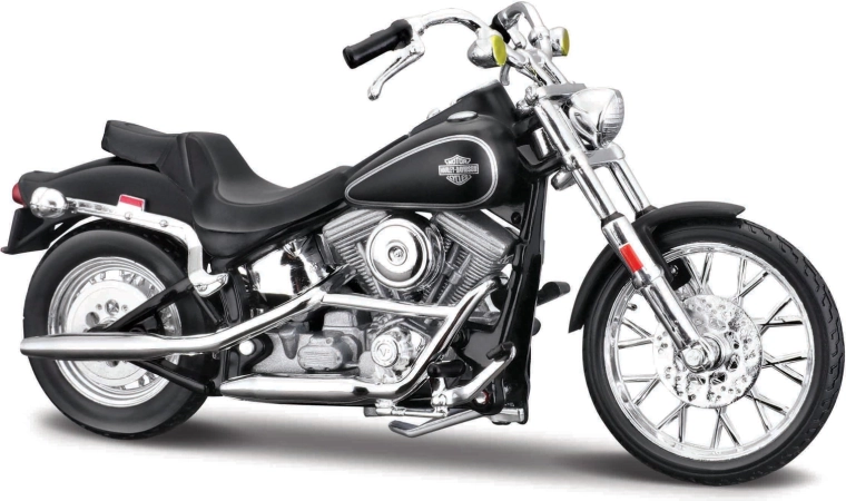Maisto HD motocikel 1984 FXST Softail mat črn 1:18