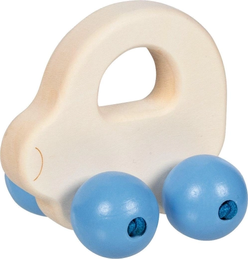 Wooden sensory ring car with beads - 1 piece