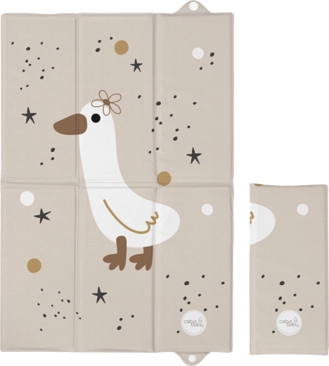 Ceba Baby potovalna previjalna podloga basic star duck 60 × 40 cm