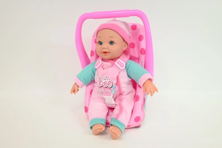 Babyboo punčka z zvoki 28 cm z nosilko