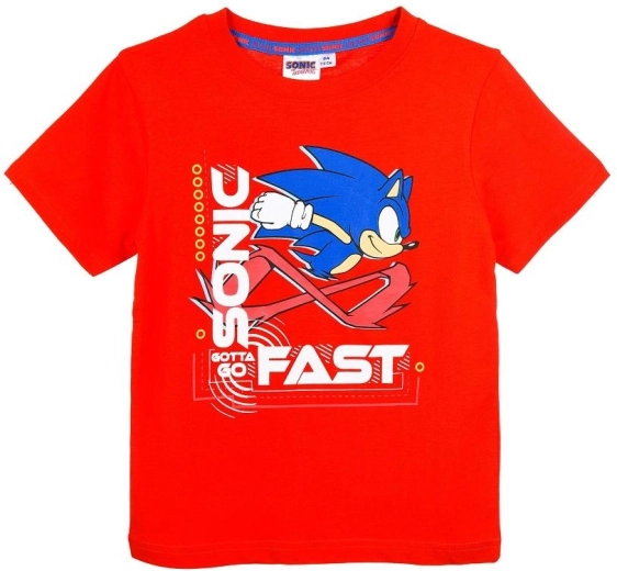 Rdeča bombažna majica Sonic