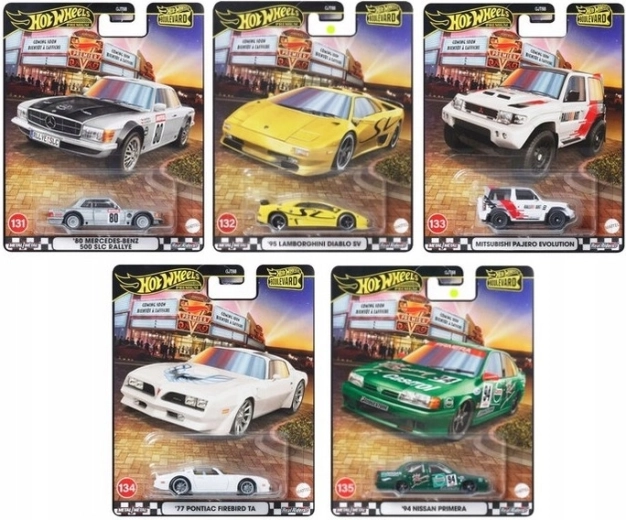 Hot Wheels Premium Boulevard – kovinski zbirateljski modeli 1:64 s pnevmatikami Real Riders