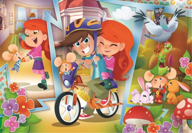 Clementoni sestavljanka Mišek Gigio s prijatelji MAXI 60 kosov