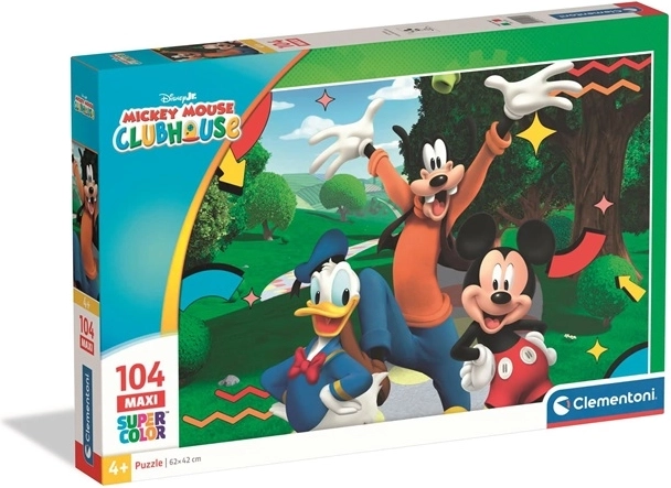 Clementoni sestavljanka SuperColor Mickey Mouse 104 kosov maxi