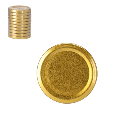 Set zlatih pokrovčkov 66 mm za kozarce za vlaganje, 10 kos