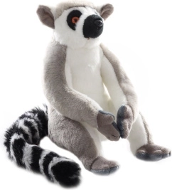Plišasti lemur s pritrditvijo na ježka 21 cm, okolju prijazen
