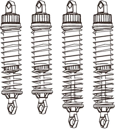 Jamara shock absorbers for BL8 (2× short + 2× long)