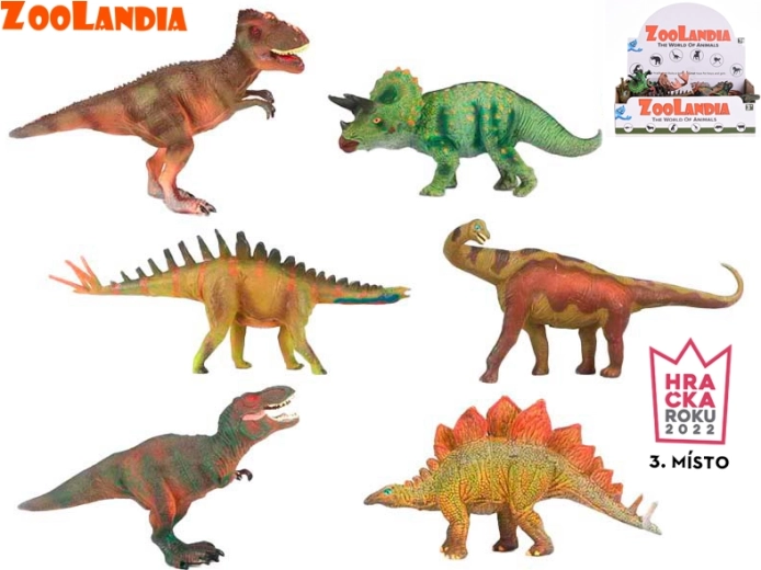 Zoolandia figurice dinozavrov 15–18 cm, komplet 6 vrst