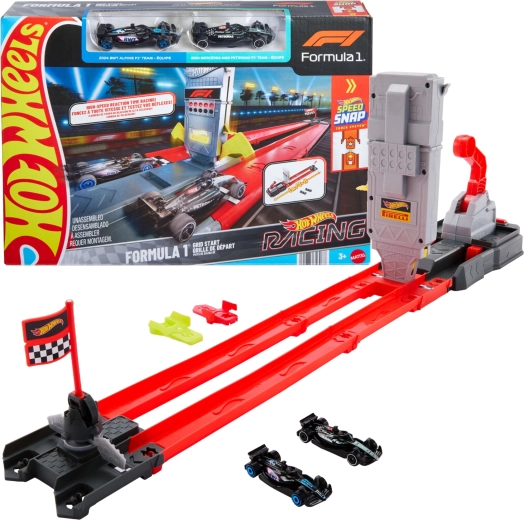 Hot Wheels dirkalna steza formule 1 z dvojno progo in 2 avtomobiloma