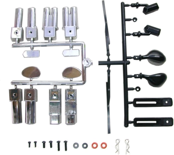 Exhaust and rear-view mirror dummy part DM HN Jamara - 1 piece