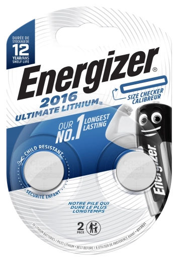 Energizer Ultimate Lithium CR2016 gumbne baterije 2 kosa
