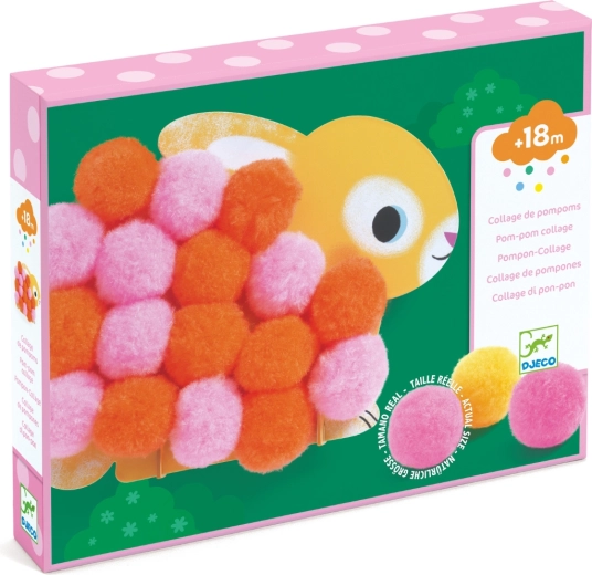 Djeco kolaži z cofki – živalice za najmlajše