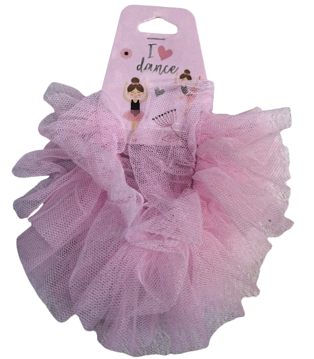 Pink ballet tutu hair scrunchie light pink
