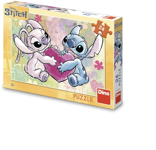 Dino sestavljanka Stitch Love Story, 24 kosov