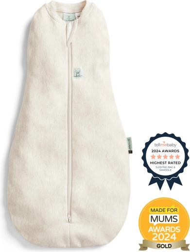 Ergopouch swaddle and sleeping bag 2-in-1 Cocoon oatmeal marle 0–3 months 0.2 TOG