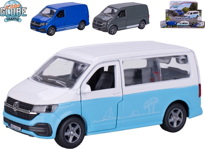 Kids Globe Traffic VW Transporter kovinski model 13,5 cm z vzvratno vožnjo