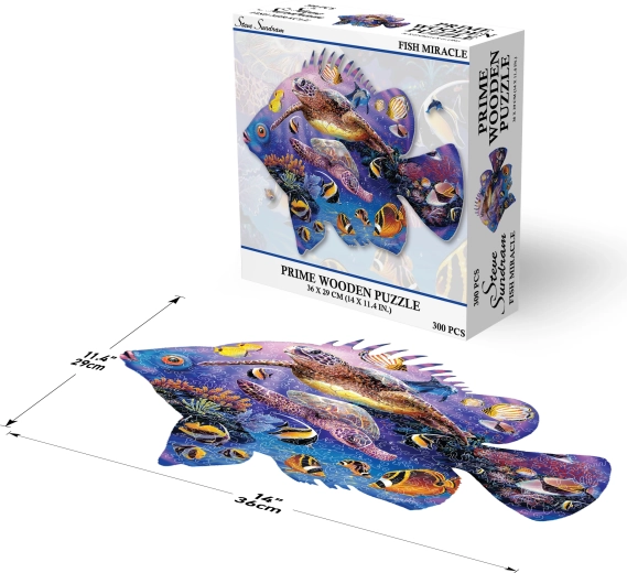 Prime 3D lesene puzzle Ribji čudež 300 koščkov