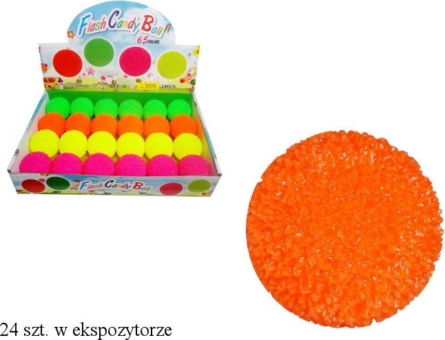 Svetleča gumijasta žogica z neravno površino