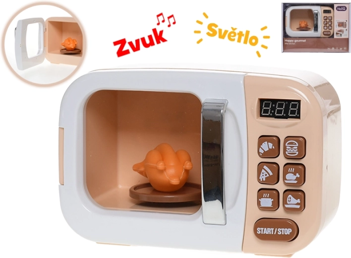 Otroška mikrovalovna pečica z realističnimi lučmi in zvoki