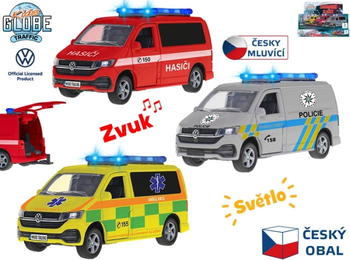 Kids Globe Traffic reševalno vozilo VW s svetlobnimi in zvočnimi učinki