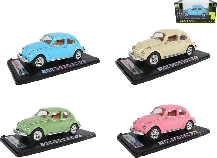 Old-timer retro toy car with pull-back motor 1:24, 18 cm - 1 piece