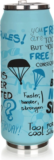 Termovka pločevinka Be Cool Teenager Boys 430 ml modra